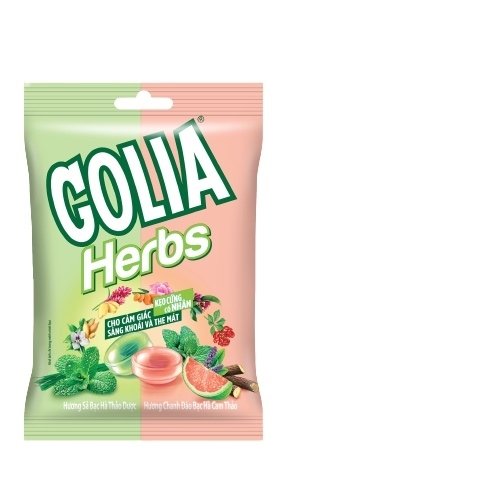 GOLIA KẸO CHANH ĐÀO BẠC HÀ CAM THẢO 95G HERB CANDY