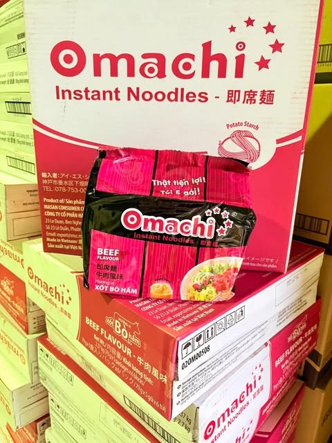 Mì Omachi các vị ( bò, sườn, tôm chua cay )