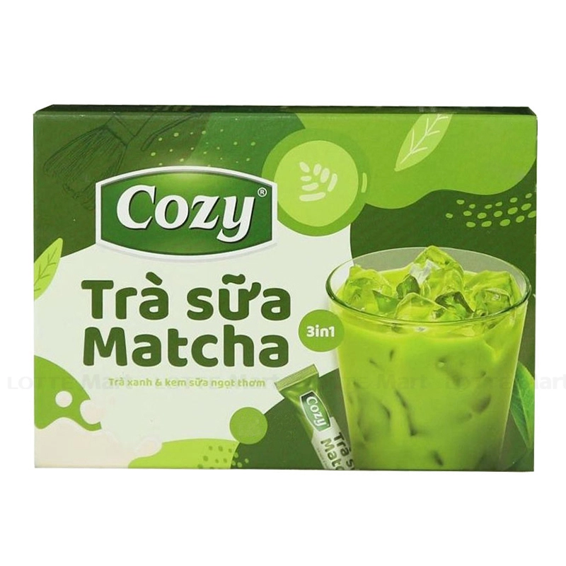 Cozy trà sữa matcha 3in1 hộp 170g matcha milk tea.