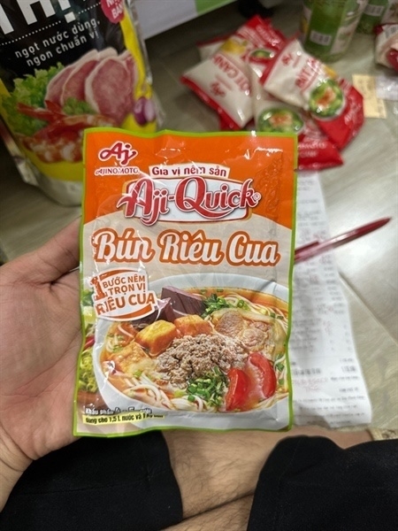 GIA VỊ NÊM SẴN AJI-QUICK BÚN RIÊU CUA 54G