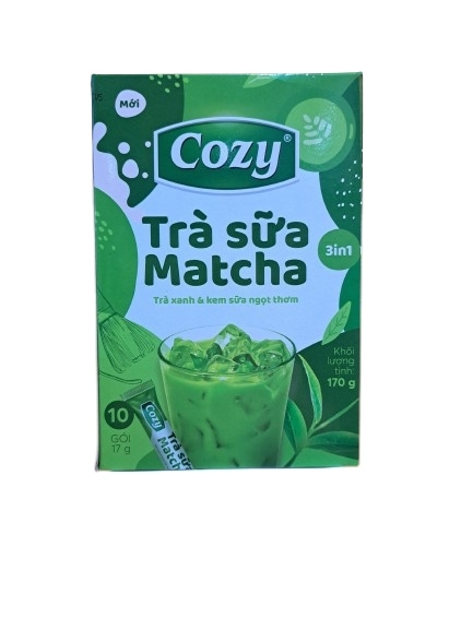 Cozy trà sữa matcha 3in1 hộp 170g matcha milk tea