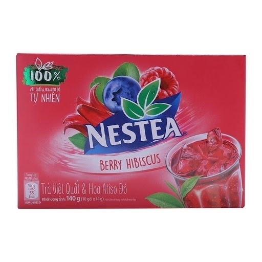 TRÀ VIỆT QUẤT VÀ HOA ATISO ĐỎ NESTEA BERRY HIBISCUS​ HỘP 14GX10 GÓI