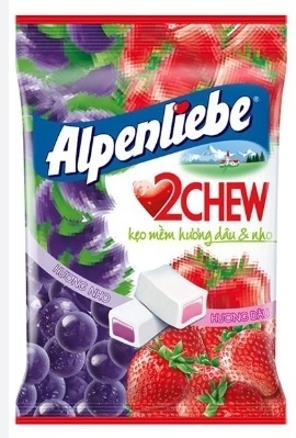 Kẹo Alpenliebe nhỏ 87.5g chew hương dâu & nho T45