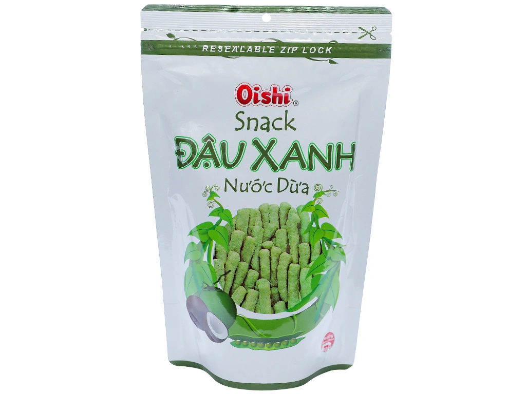 Bim bim đậu xanh nước dừa Oishi 70g