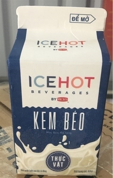 KEM BÉO ICEHOT THỰC VẬT NONDAIRY CREAMER 454G
