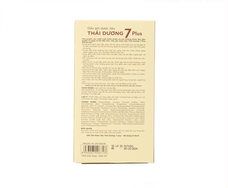 Dầu Gội Dược Liệu Thái Dương 7 Plus