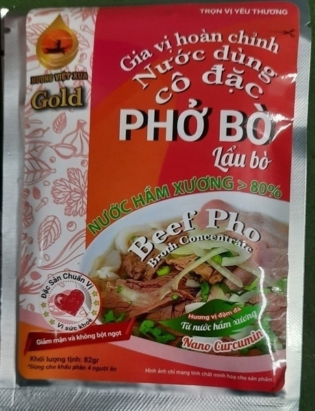 Gia vị hoàn chỉnh nước dùng cô đặc Phở Bò Hương Việt Xưa 82G