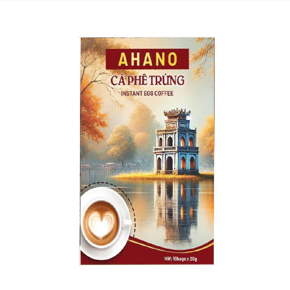 Cà phê trứng ahano 10 gói x 20g.