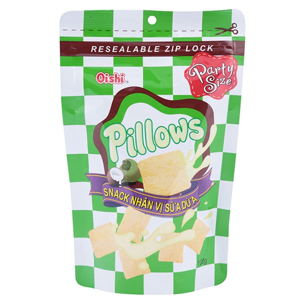 Oishi pillows sữa dừa