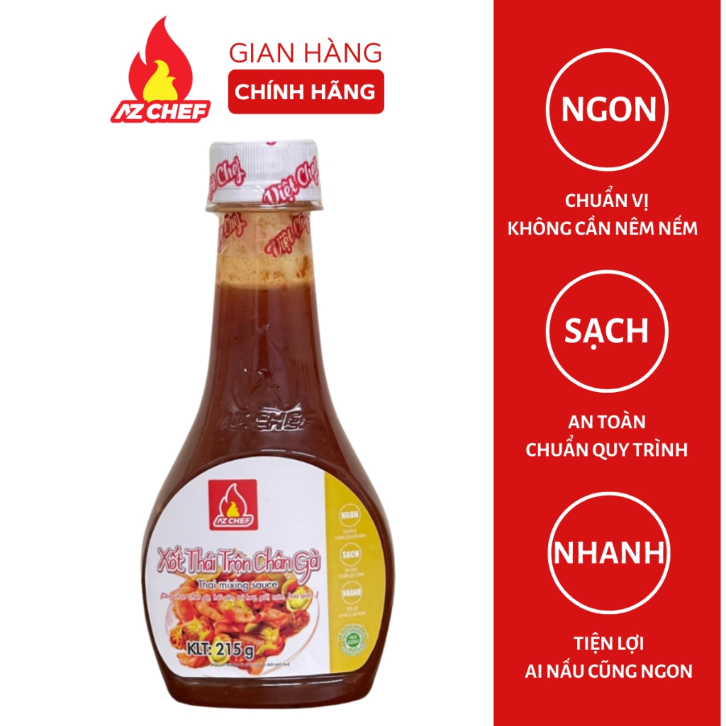 xốt thái trộn chân gà loại chai