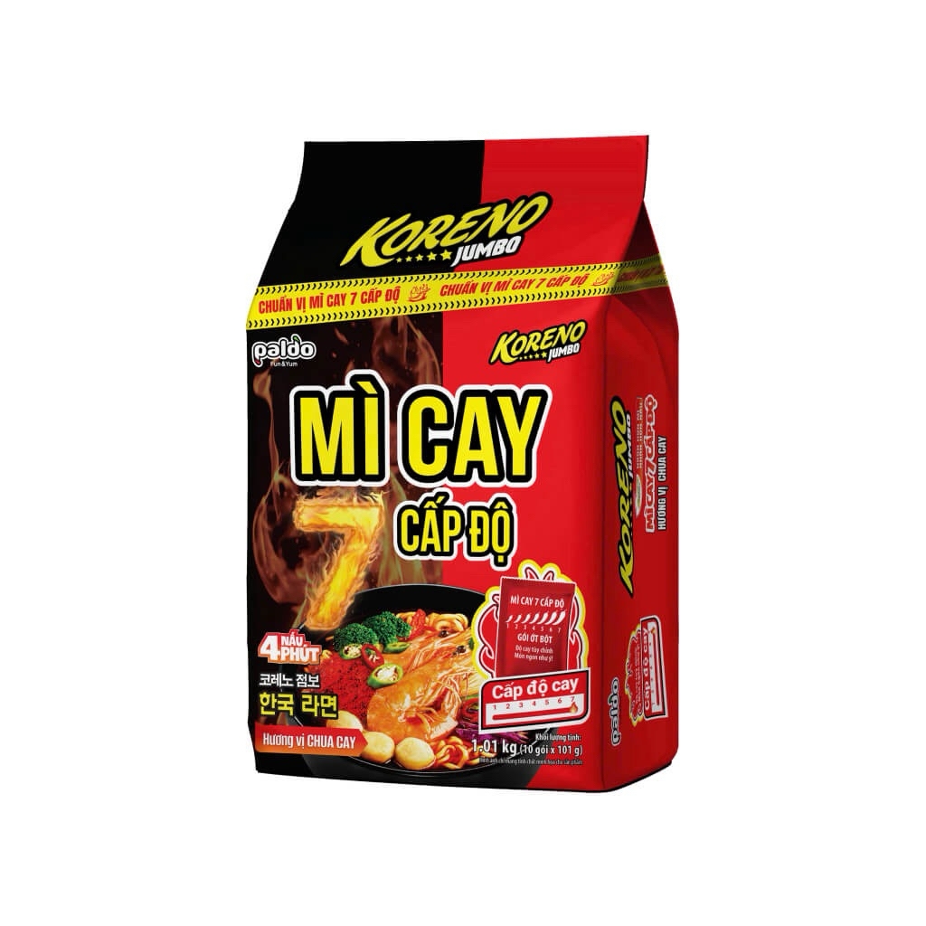 Mì Koreno cay 7 cấp độ bịch 10 gói
