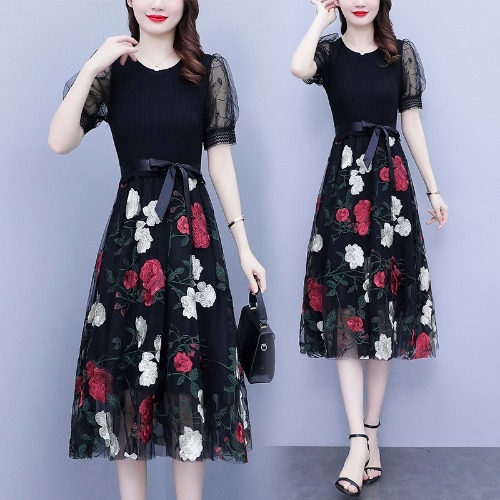 Đầm chữ A công sở dáng dài qua gối HL19-15 | Thời trang công sở K&K Fashion