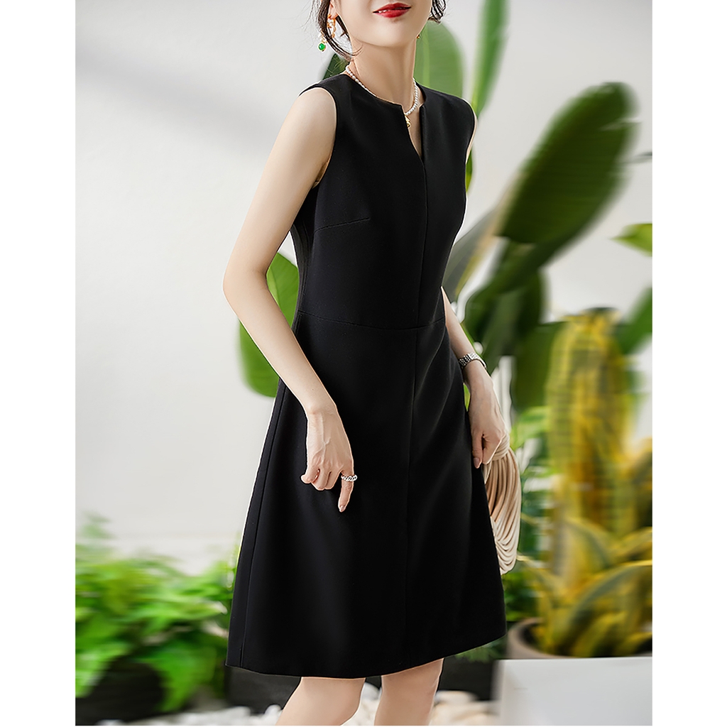 Đầm thun ôm body tùng phối dây rút KK111-05 | Thời trang công sở K&K Fashion