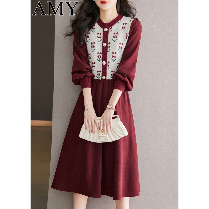 A2412/L/1 Chỉ Size L Sale Sốc: Váy Đầm Liền Thân Dáng Ngắn Feim Dáng Xòe  Màu Đặc Cổ Chữ V Tay Áo Phồng Hàn Quốc Hong Kong Thời Trang Nữ Chất Liệu