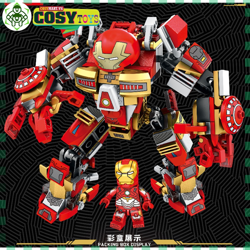 Đồ chơi xếp hình lắp ghép người sắt Ironn Mann trong bộ giáp Mark 46 Amor Series với 330 mảnh ghép cho bé