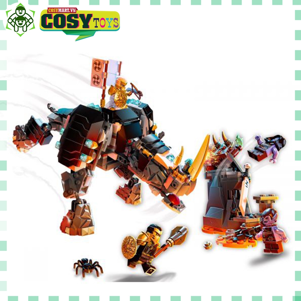 Đồ chơi lắp ghép xếp hình Ninjago Khủng Long Giác Đấu Mino Của Zane với 636 mảnh ghép