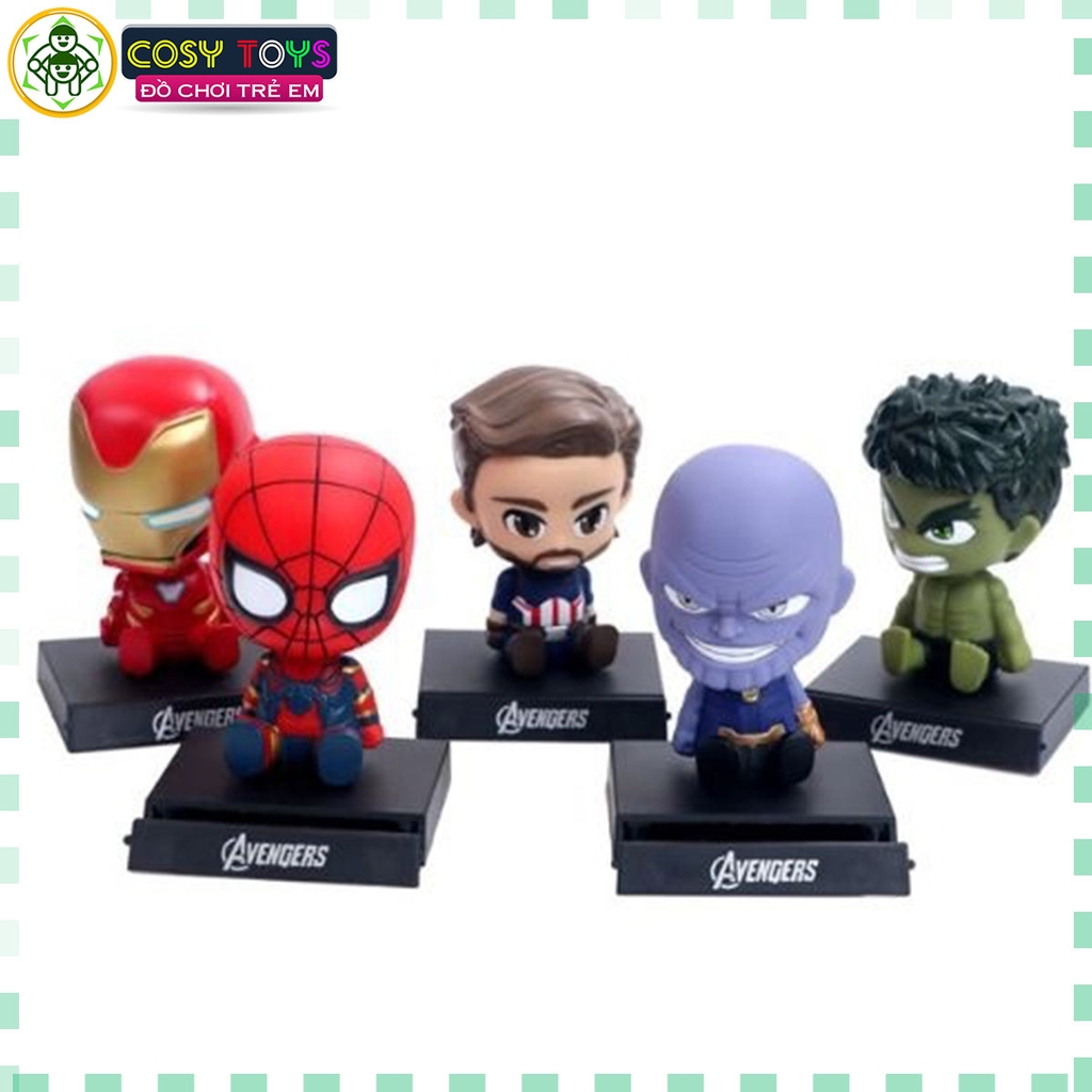Mô hình Spiderman người nhện lắc Đầu - Avengers - Bộ lắc đầu - Có Hộp Đẹp
