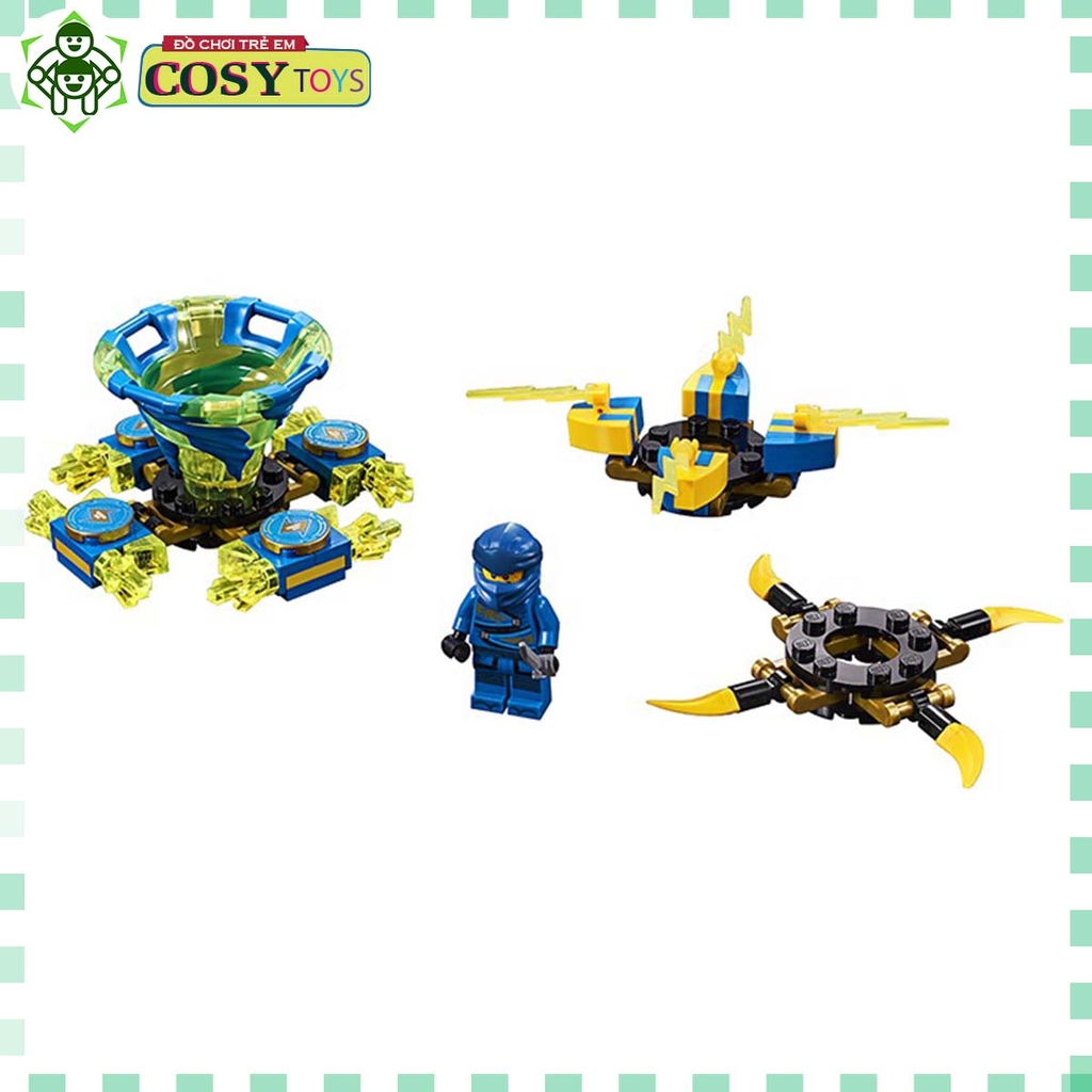 Đồ chơi lắp ghép ninja lốc xoáy Spinjitzu Jay Ninjago 3 trong 1 với 103 chi tiết