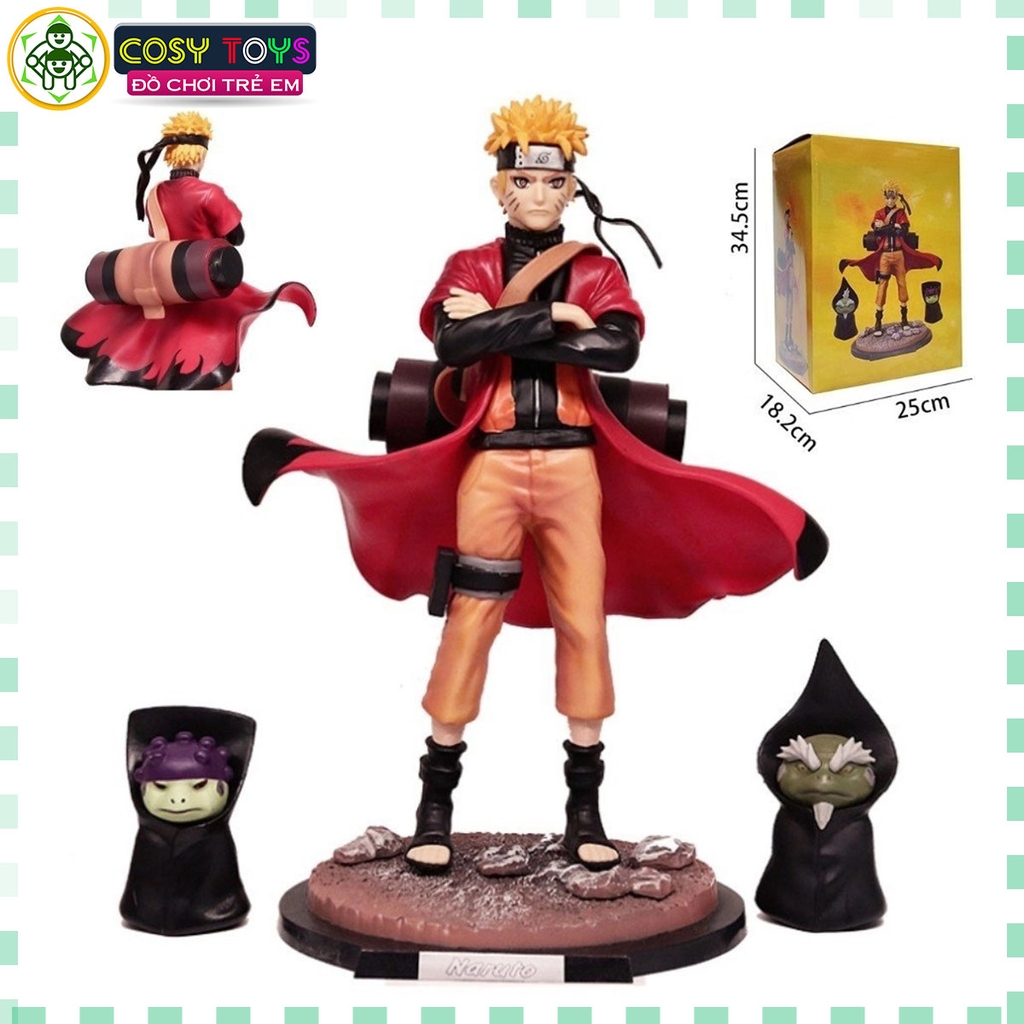Mô hình Naruto hiền nhân 2 cóc đi kèm cao 30cm, tỉ lệ 1/6 hàng nét siêu chất lượng - Naruto