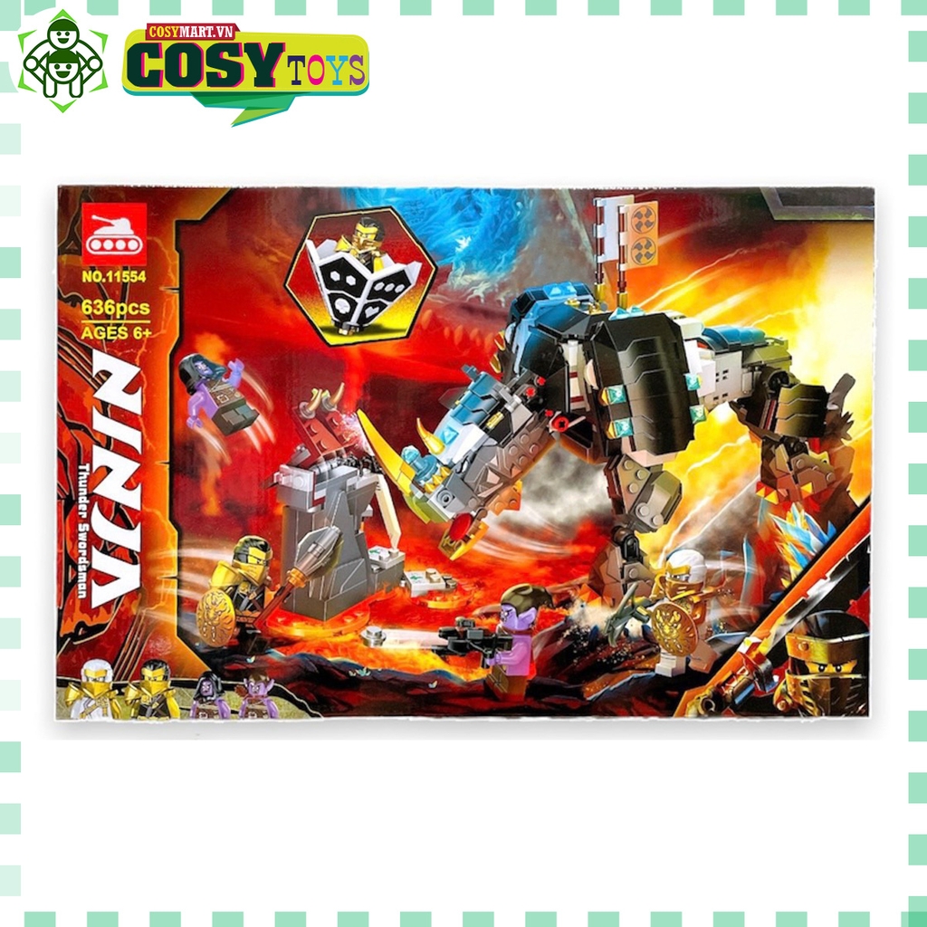 Đồ chơi lắp ghép xếp hình Ninjago Khủng Long Giác Đấu Mino Của Zane với 636 mảnh ghép