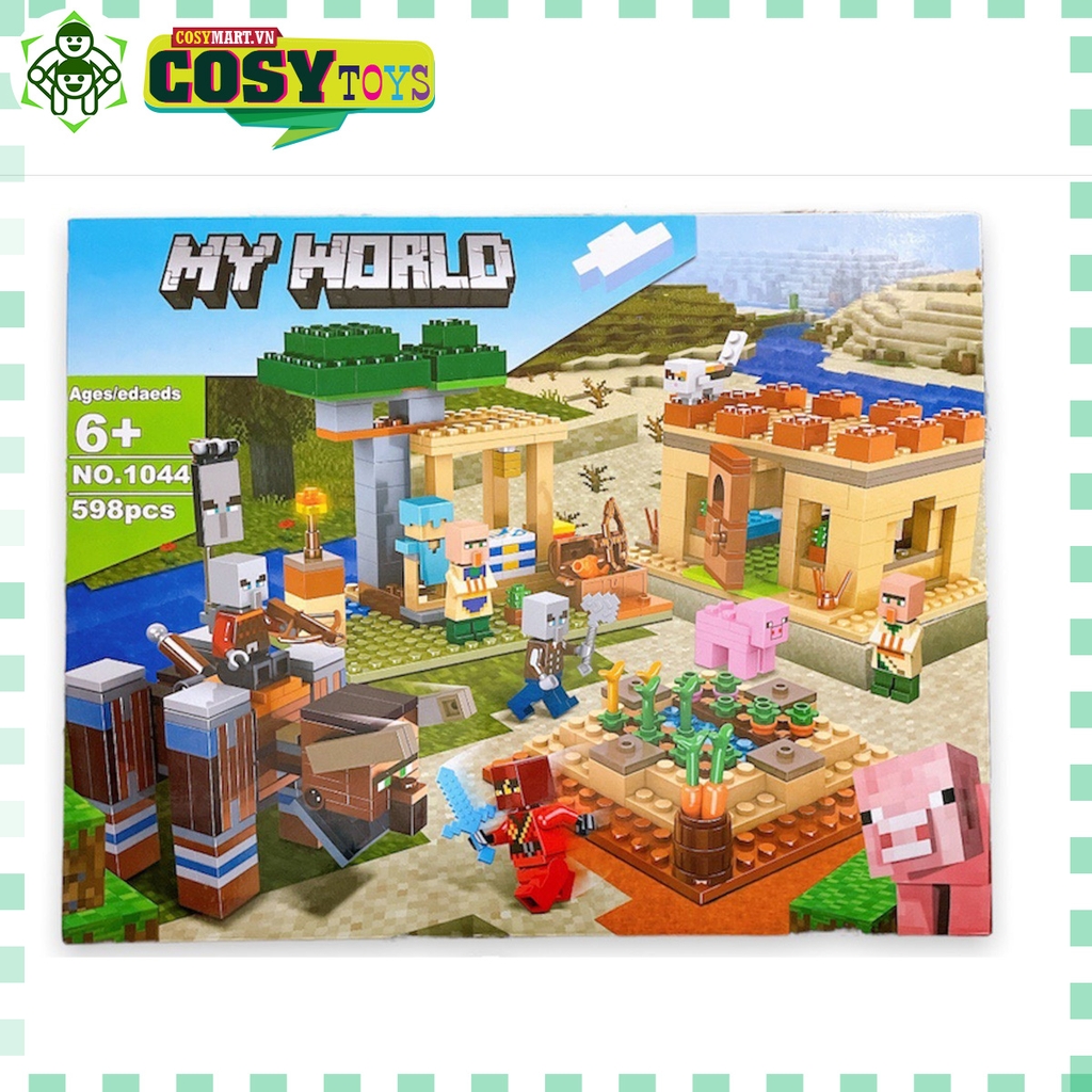 Đồ chơi lắp ghép xếp hình My World Ngôi làng sa mạc với 598 mảnh ghép