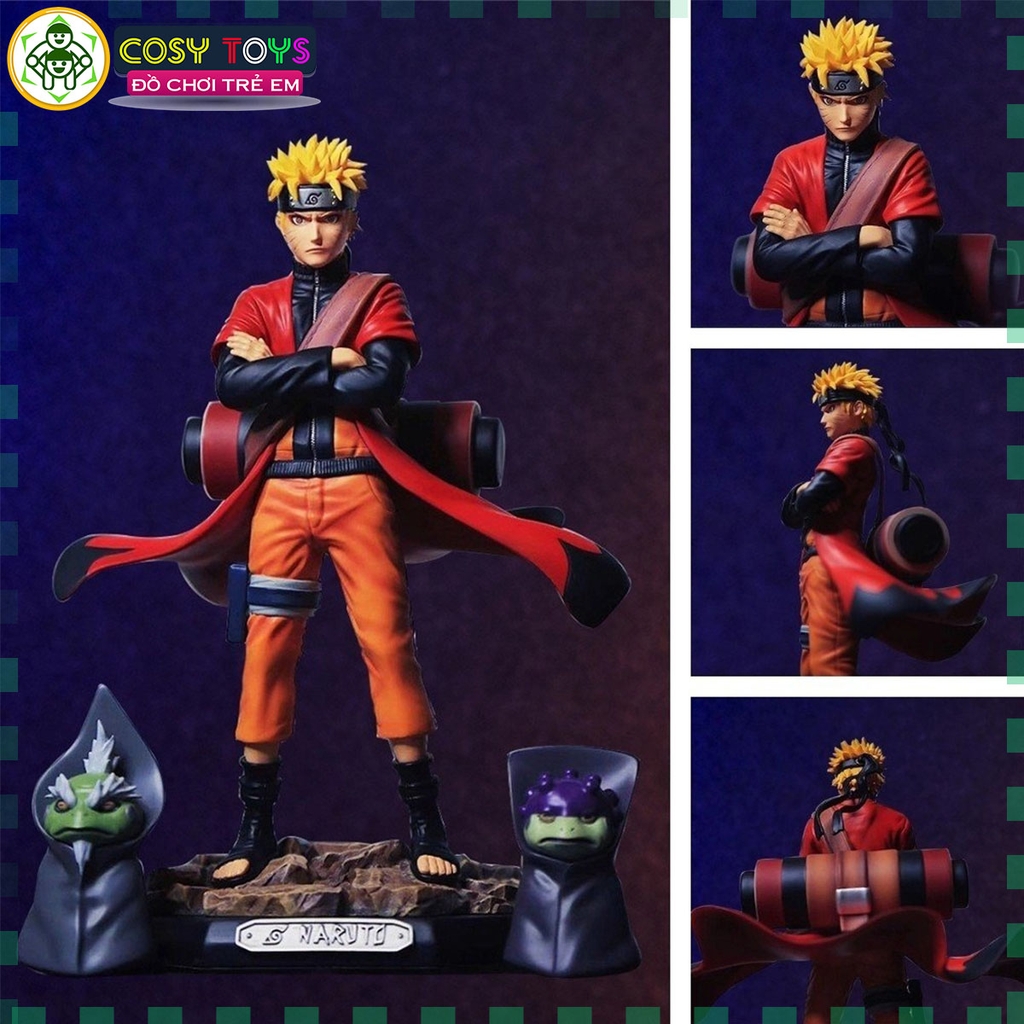 Mô hình Naruto hiền nhân 2 cóc đi kèm cao 30cm, tỉ lệ 1/6 hàng nét siêu chất lượng - Naruto