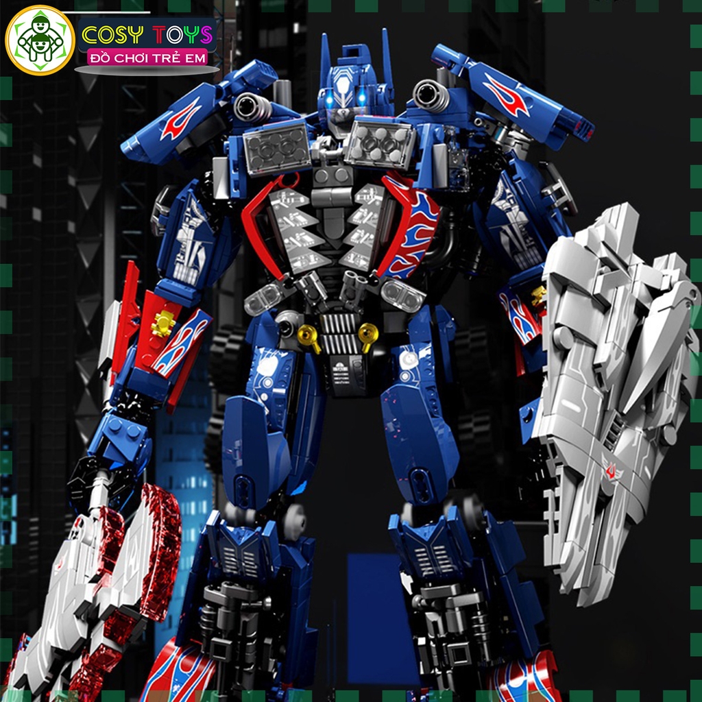 Đồ chơi lắp ghép xếp hình Optimus Prime cỡ lớn kèm chi tiết chuyển động đước với 2068 mảnh ghép cho bé