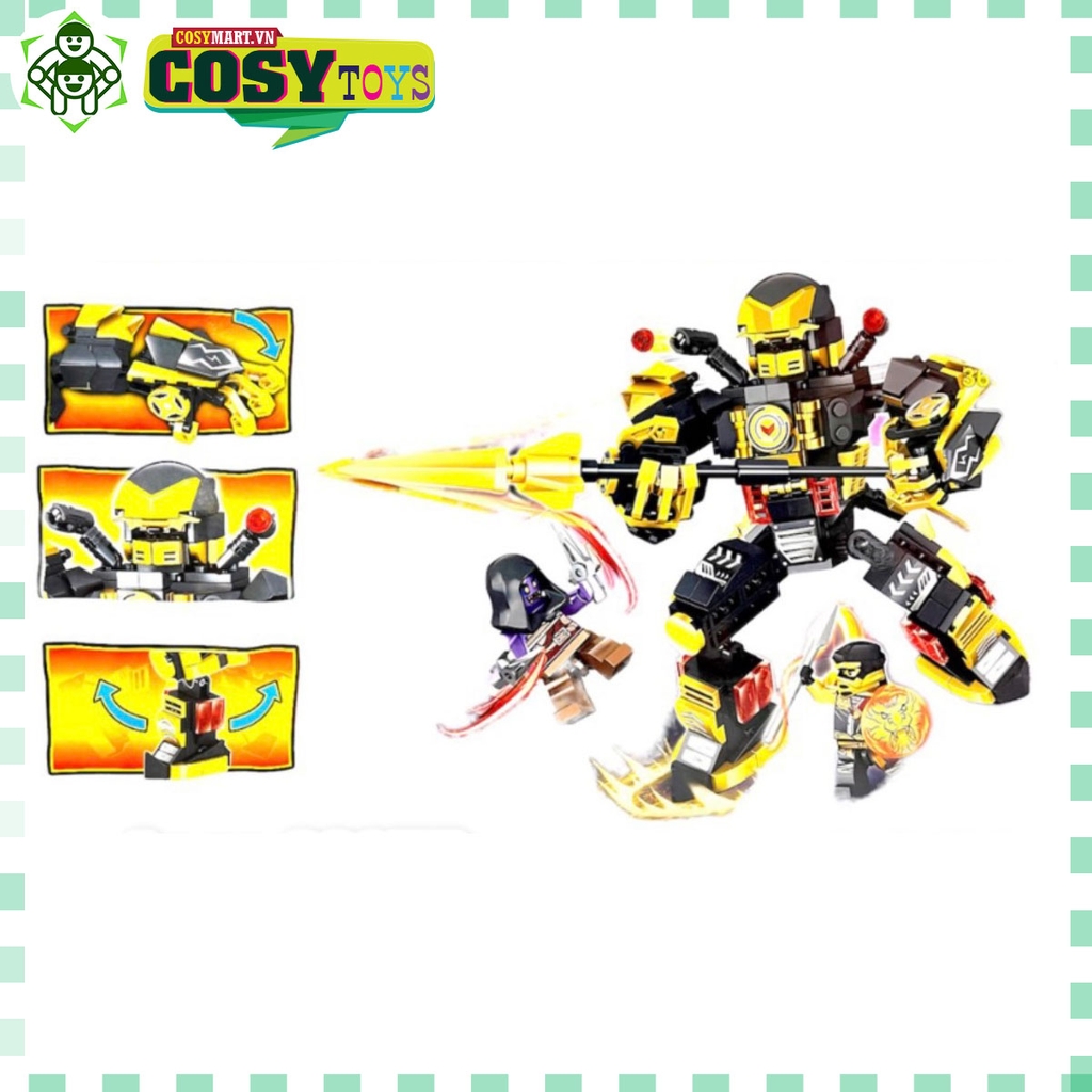 Đồ chơi lắp ghép xếp hình Ninjago cùng robot chiến đấu mang giáp với hơn 365 mảnh ghép