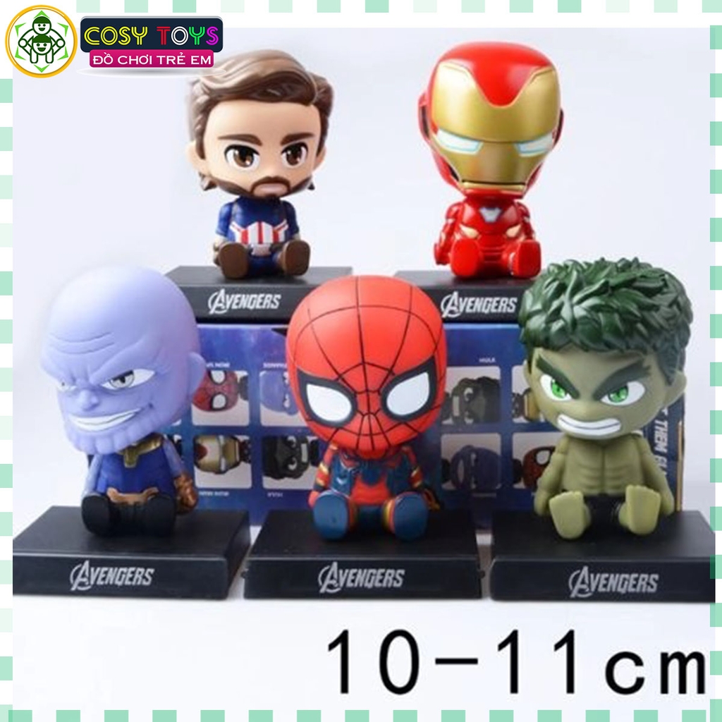 Mô hình Spiderman người nhện lắc Đầu - Avengers - Bộ lắc đầu - Có Hộp Đẹp