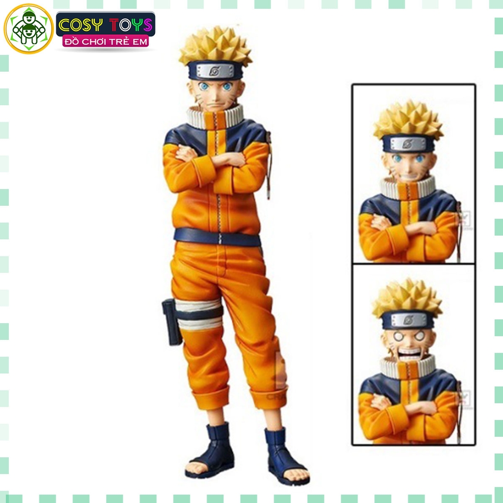 Mô hình Naruto có 3 đầu thay thế, mẫu cao 25cm hàng chất lượng - Naruto - Có Hộp Màu