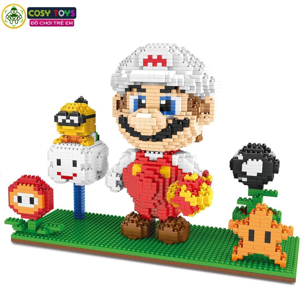 Đồ chơi lắp ghép xếp hình các nhân vật trong game Mario với 2000-2200 chi tiết