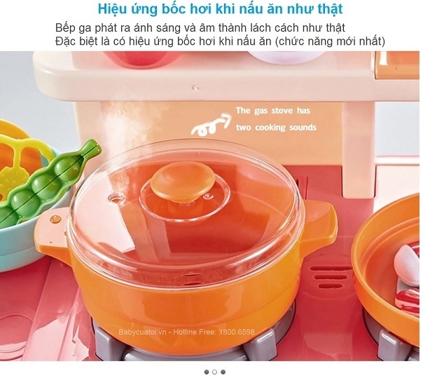ĐỒ CHƠI MÔ HÌNH NHÀ BẾP CỠ LỚN VỚI 42 CHI TIẾT KÈM DỤNG CỤ NẤU ĂN, HIỆU ỨNG NHẠC, ĐÈN CAO CẤP CHO BÉ
