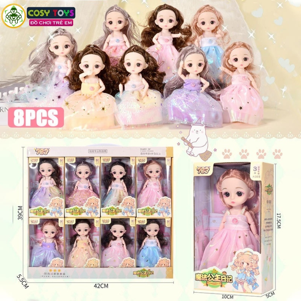 Hộp búp bê mặc váy siêu dễ thương