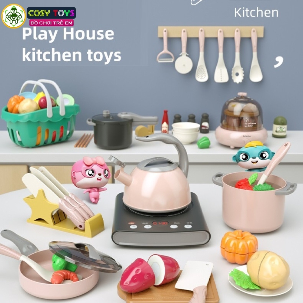 Đồ chơi các dụng cụ nhà bếp nấu ăn 39 chi tiết đẹp cho bé