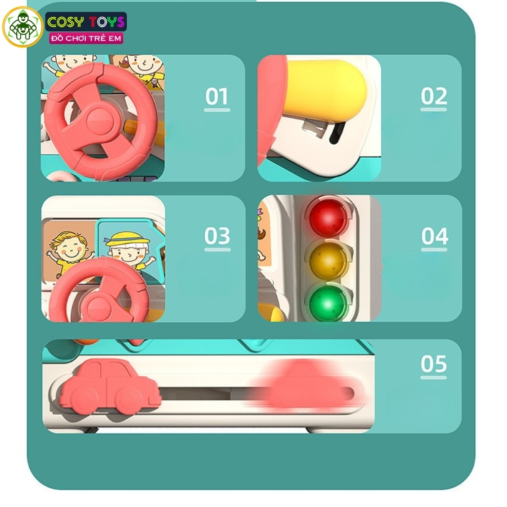 Đồ chơi vali bận rộn đa chức năng vui nhộn nhiều trò chơi sáng tạo và tư duy dành cho các bé từ 3 tuổi trở lên