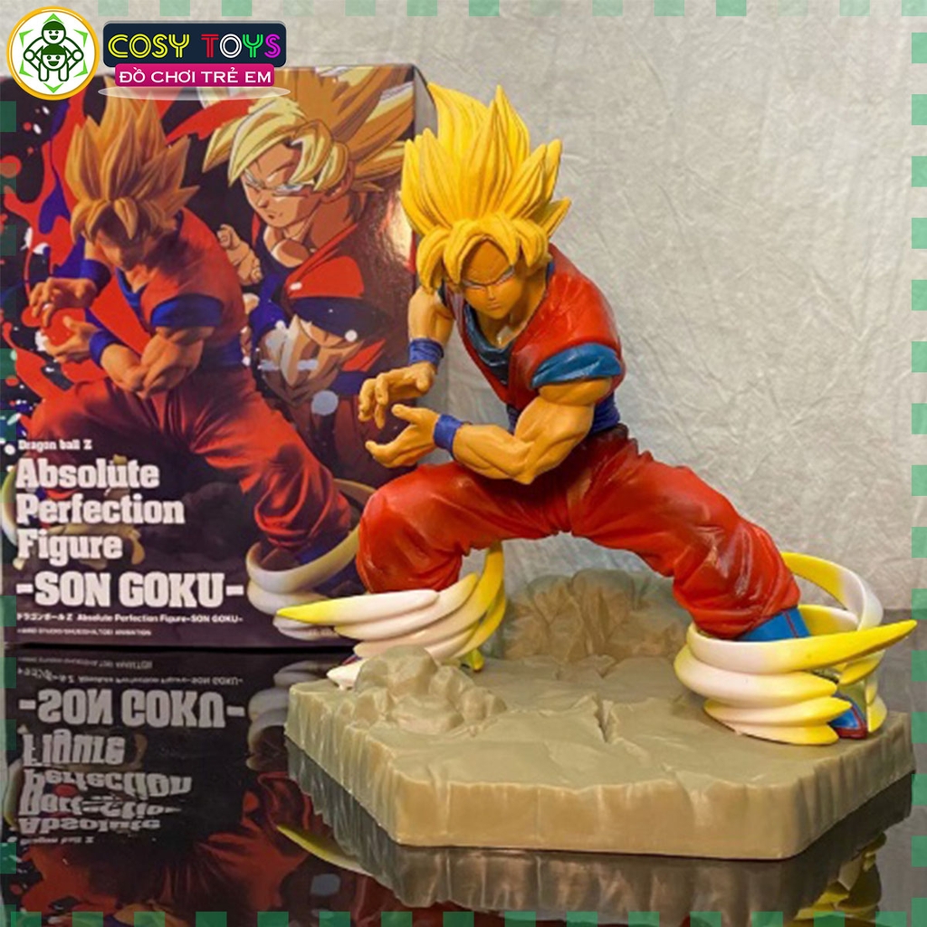 Mô hình nhân vật Songoku đang vận công tung chưởng hàng đẹp nét- Dragon Ball - Có Hộp Màu