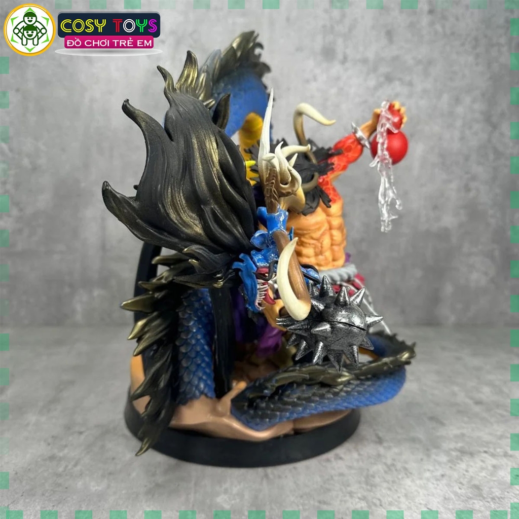 Mô hình OnePiece Kaido có rồng uốn lượn xung quanh siêu đẹp cao cấp, mẫu cao 33cm, nặng 2,7kg - Figure OnePiece - Có Hộp carton xốp