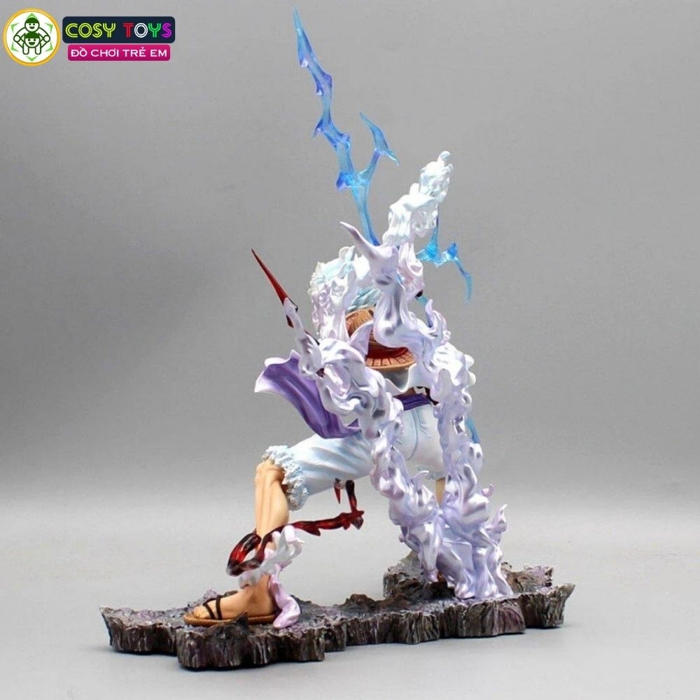 Mô Hình OnePiece Luffy gear 5 tay cầm sét chiến đấu - cao 26cm - rộng 22cm - nặng 880gram - Phụ kiện đi kèm : + 1 tay thay thế + 1 sét cầm tay , Figure OnePiece - có vỏ hộp màu