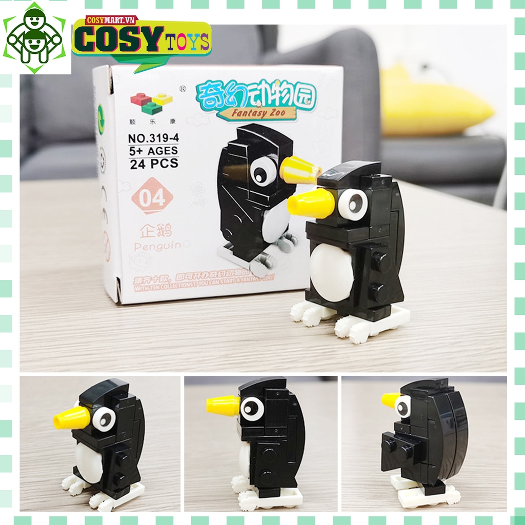 Đồ chơi lắp ghép xếp hình 08 con thú ở Fantasy Zoo với 31pics