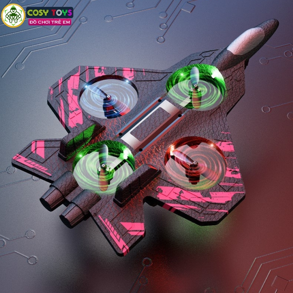 Đồ chơi mô hình máy bay điều khiển từ xa bằng xốp mẫu mới với 4 cánh lớn, có nhào lộn 360 độ cho bé