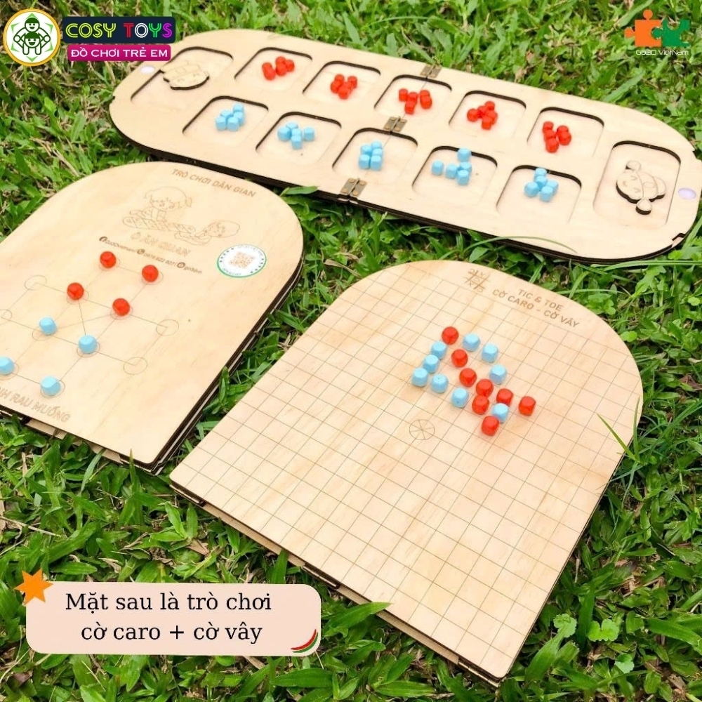Bộ đồ chơi ô ăn quan 4 trong 1 hỗ trợ phát triển tư duy, khả năng ghi nhớ, toán học và nhận biết cho trẻ