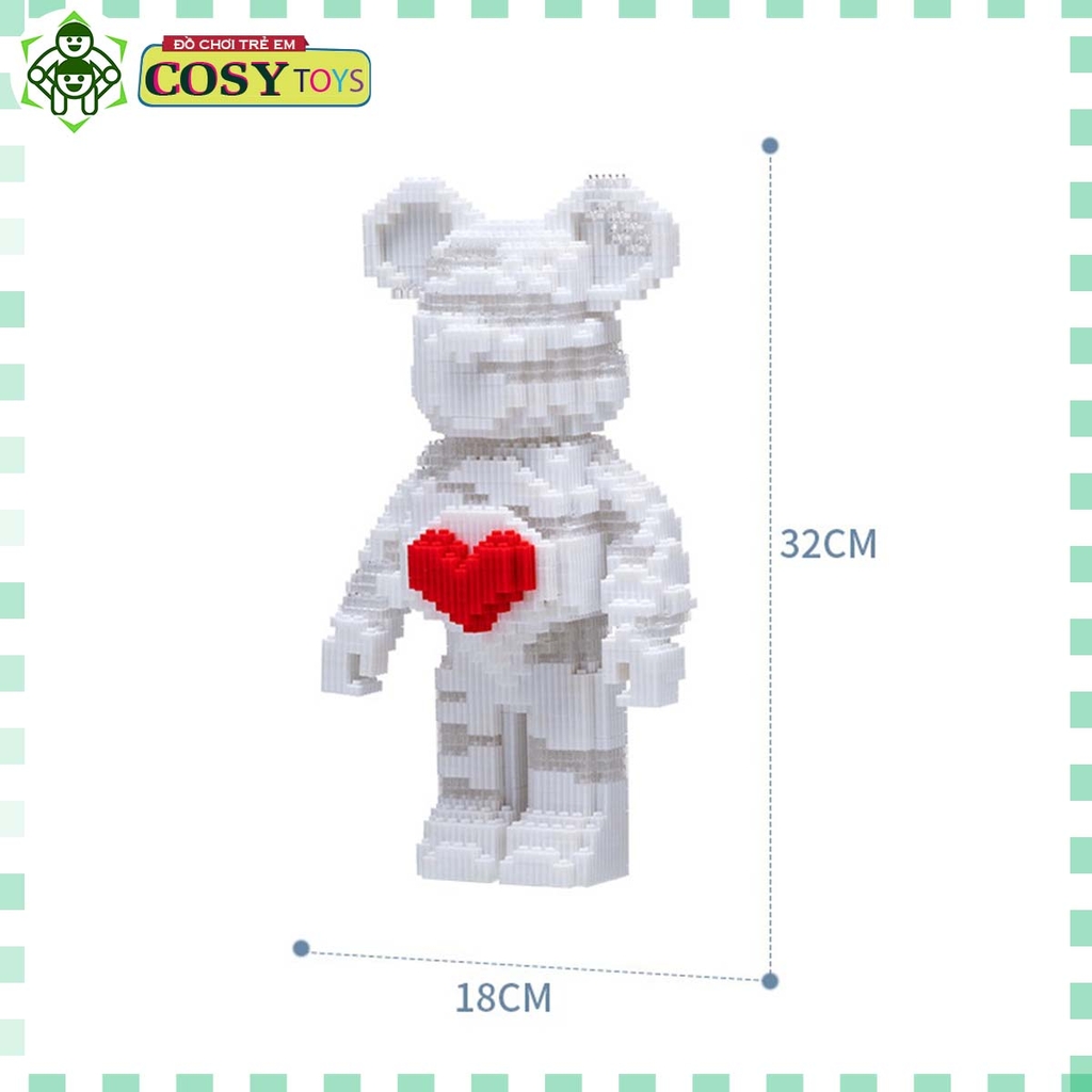 Đồ chơi lắp ghép xếp hình gấu bear brick đủ mẫu và kích thước đa dạng từ 2800 đến 12000 chi tiết