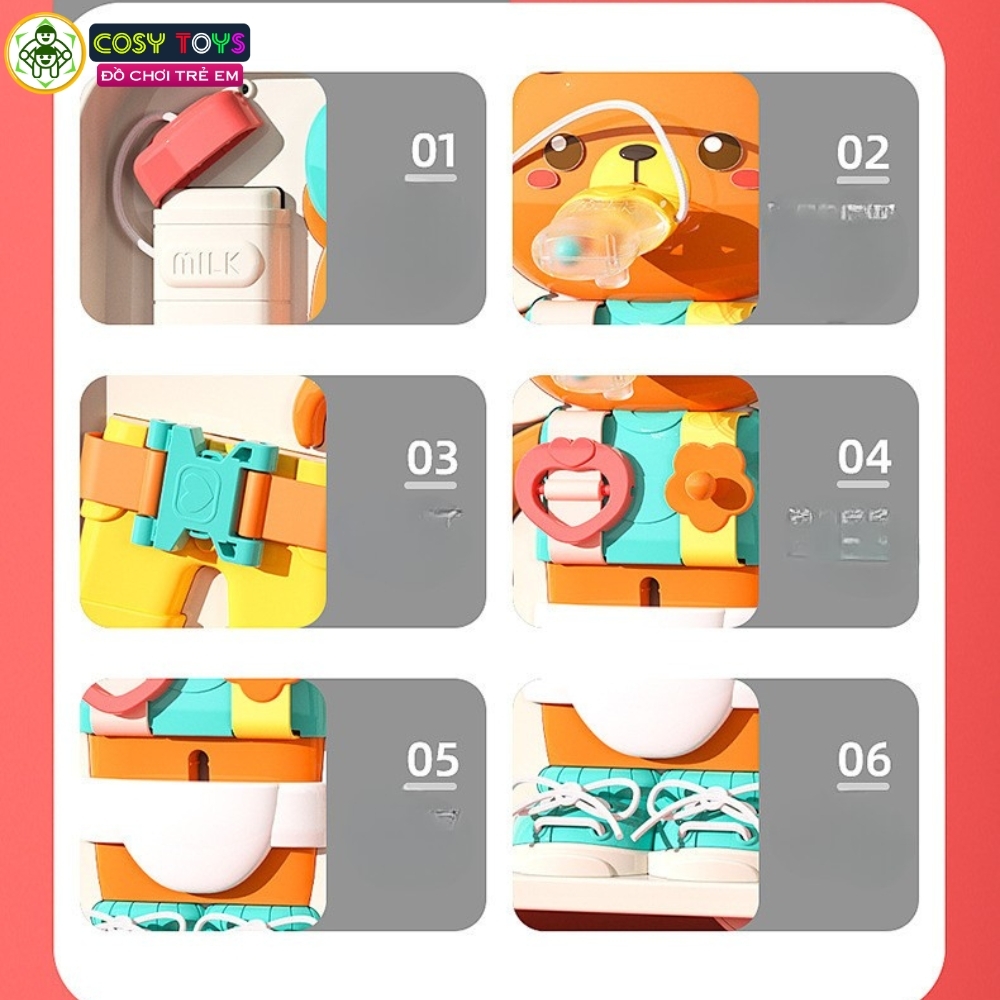 Đồ chơi vali bận rộn đa chức năng vui nhộn nhiều trò chơi sáng tạo và tư duy dành cho các bé từ 3 tuổi trở lên