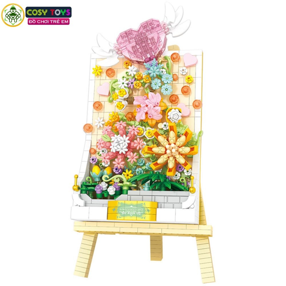 Đồ chơi lắp ghép xếp hình bức tranh hoa nghệ thuật với 1224 chi tiết