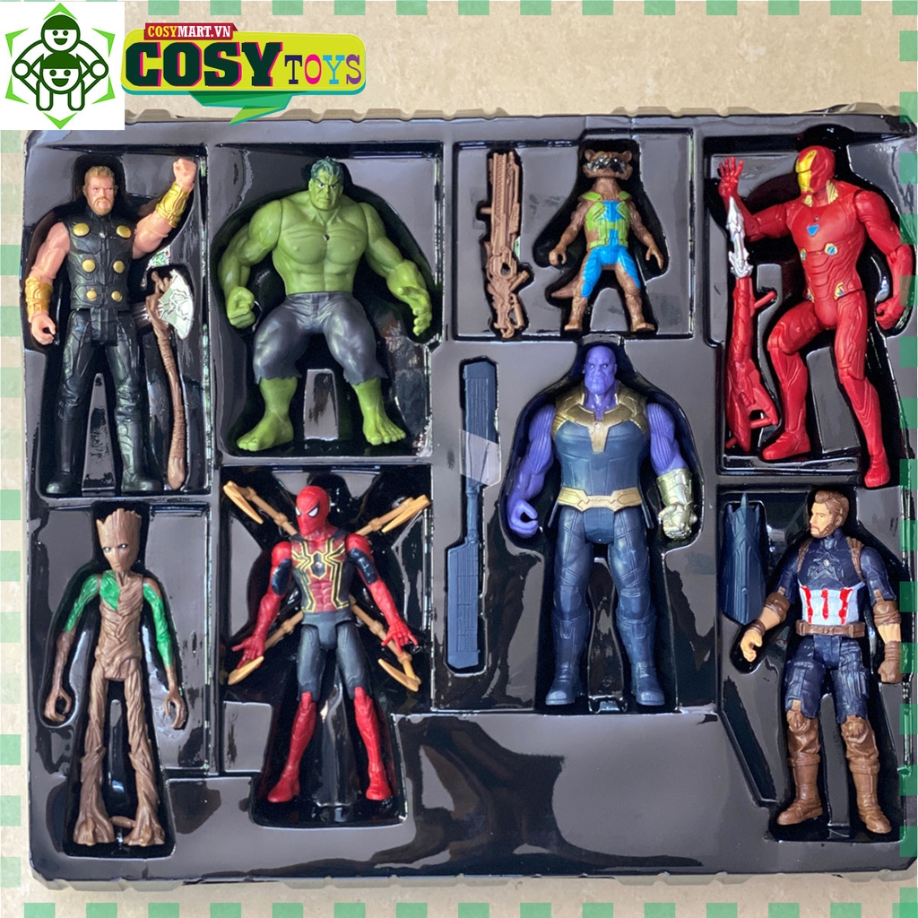 Bộ mô hình Biệt Đội Siêu Anh Hùng AVENGERS 6 món  sản phẩm trang trí phòng  học pc giá sách  Mô hình siêu anh hùng Marvel Avengers 6 Nhân Vật 