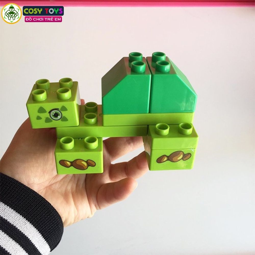 Đồ chơi lắp ghép xếp hình duplo các con thú dễ thương với 102 chi tiết dành cho bé từ 3 tuổi trở lên