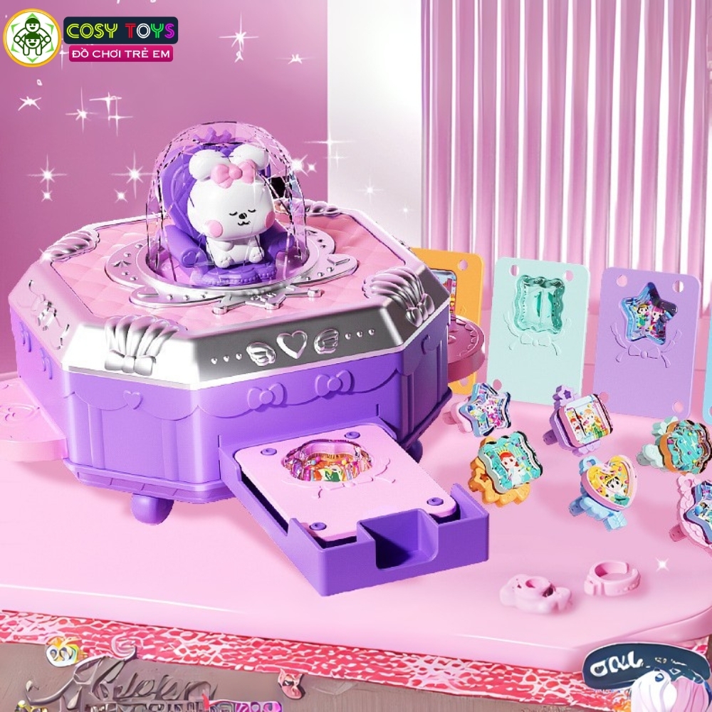 Đồ chơi hộp phụ kiện trang điểm ma thuật 77 chi tiết sáng tạo cho bé