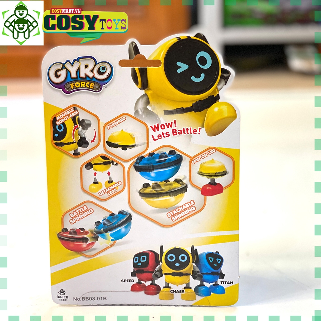 Hộp Đồ chơi Gyro ma thuật có thể xoay bằng dây kéo hoặc đứng