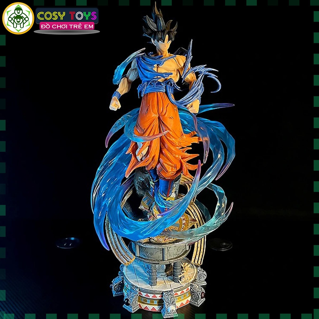 Mô Hình Dragon Ball Songoku 2 màu tóc siêu chất cao 48cm - Figure Dragon Ball - Có Hộp màu
