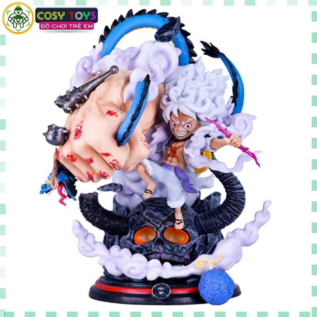 Mô Hình OnePiece Luffy nika gear 5 ( tay trắng ) đại chiến kaido cao 22cm nặng 1kg , Figure OnePiece